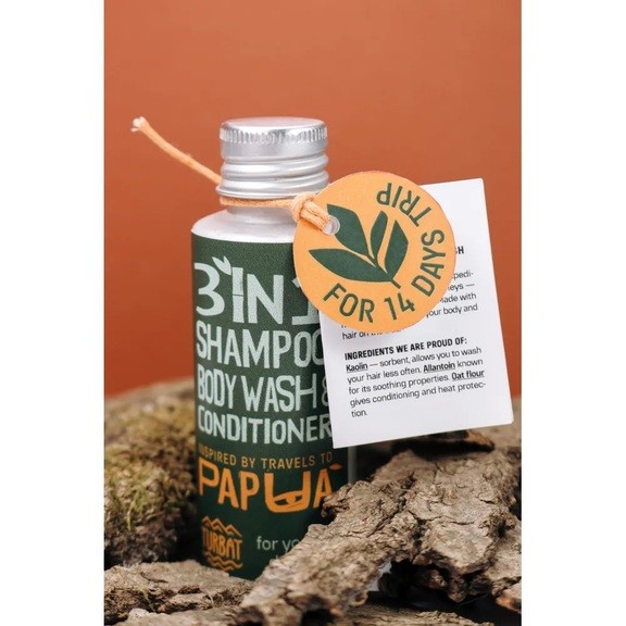Сухий шампунь-мило-кондиціонер Turbat Papua - 30г/50мл