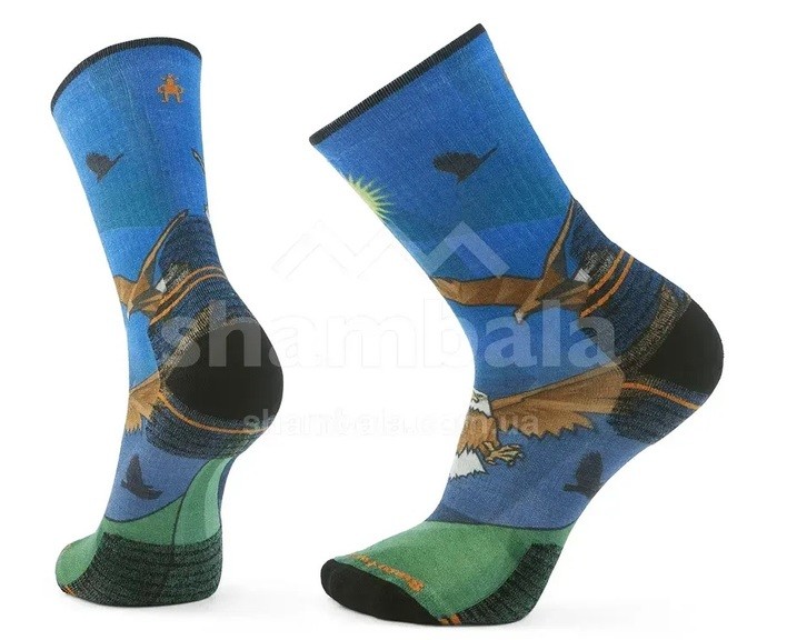 Шкарпетки чоловічі Smartwool Hike Targeted Cushion Eagle Print Crew Man