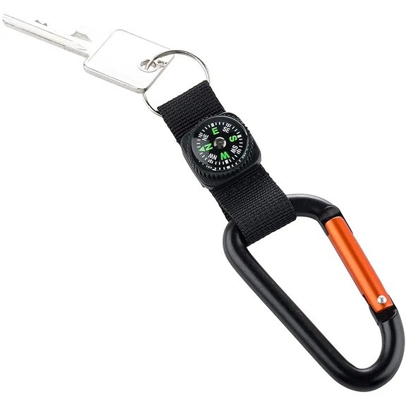 Карабин Munkees 3228 8 mm with strap, compass, keyring