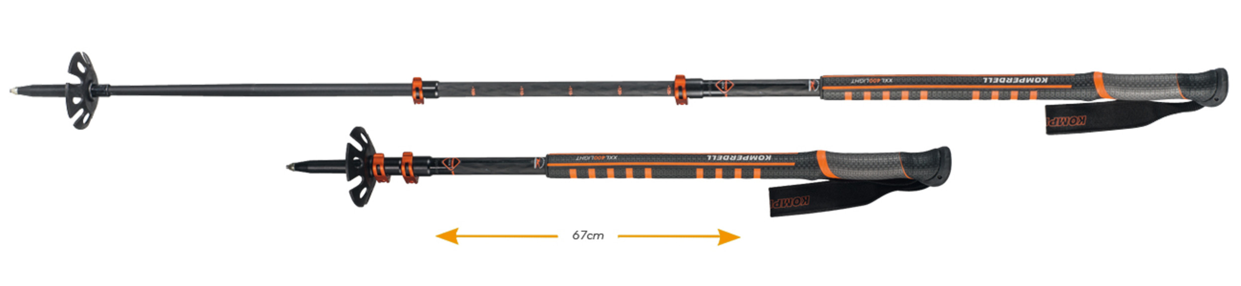 Палки для ски-тура Komperdell Carbon Explorer Pro 105-140 см
