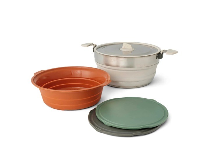 Набор посуды Sea to Summit Detour Essentials Camp Kitchen Kit 4P (кастрюля+миска+2 розделочные доски)