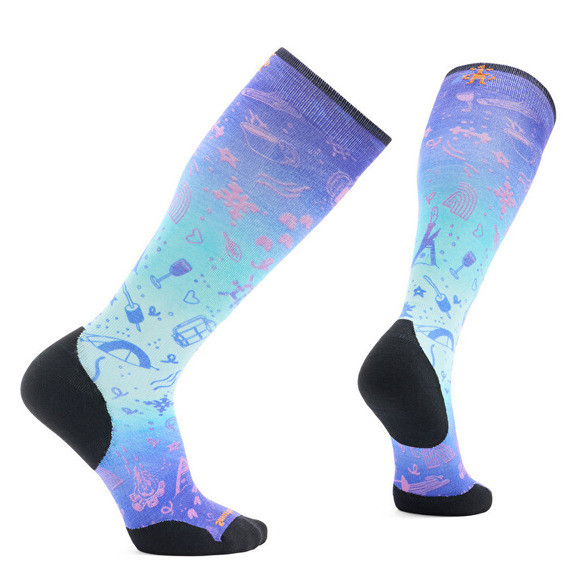 Шкарпетки чоловічі Smartwool Ski Targeted Cushion Nature Doodles Print OTC