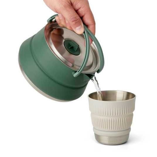 Чайник складной Sea to Summit Detour Stainless Steel Collapsible Kettle w/Sack с чехлом, 1,6 L