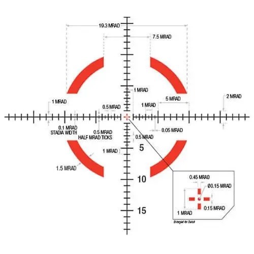 Прицел оптический Trijicon VCOG 1-8x28; Red MRAD Crosshair
