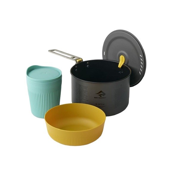 Набір посуду Sea to Summit Frontier UL One Pot Cook Set М, на 1 персону (каструля 2 л+миска М+чашка) для походів