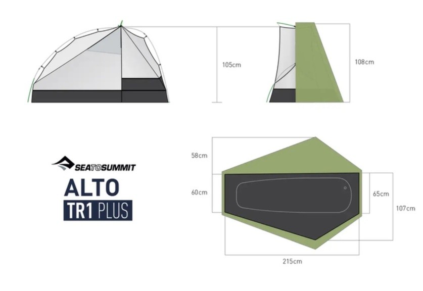 Палатка одноместная Sea To Summit Alto TR1 Plus