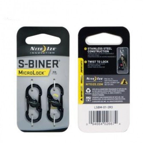 Набор карабинов Nite Ize S-Biner MicroLock 2 pk стальной