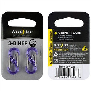 Набор карабинов Nite Ize Plastic#0 SBP фиолетовый/прозрачный