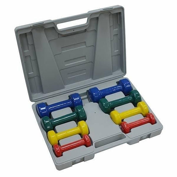 Домашний гантельный набор FitLogic Home Vinyl Dumbbell Set Box