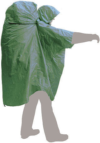 Накидка-пончо Terra Incognita PonchoBag L-XL зелёная