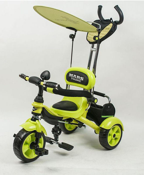 Велосипед детский трехколесный с надувными колесами  MARS Trike салатовый