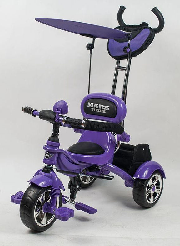 Велосипед детский трехколесный с надувными колесами  MARS Trike фиолетовый