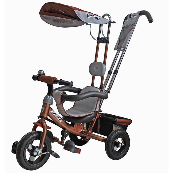 Велосипед детский трехколесный с надувными колесами  Mini Trike шоколад 2016