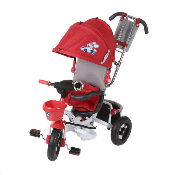 Велосипед детский трехколесный с надувными колесами  Mini Trike красный