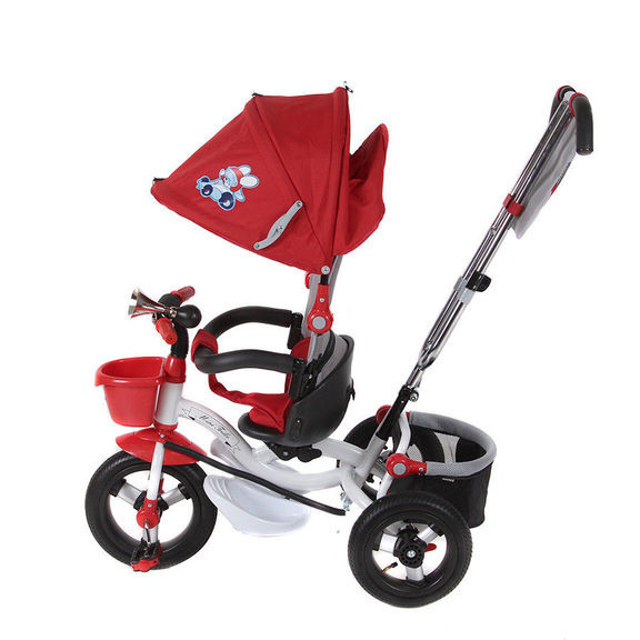 Велосипед детский трехколесный с надувными колесами  Mini Trike красный