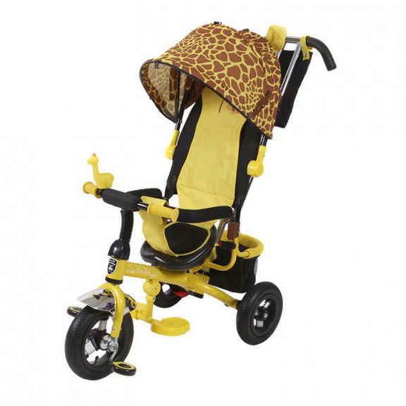 Велосипед детский трехколесный с надувными колесами  Mini Trike Zoo жираф 2016