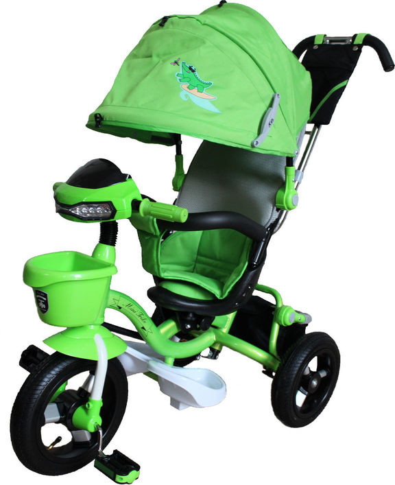 Велосипед детский трехколесный с надувными колесами  Mini Trike зеленый 2016