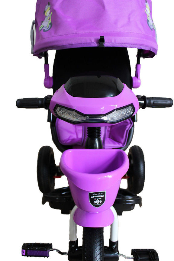 Велосипед детский трехколесный с надувными колесами  Mini Trike фиолетовый 2016
