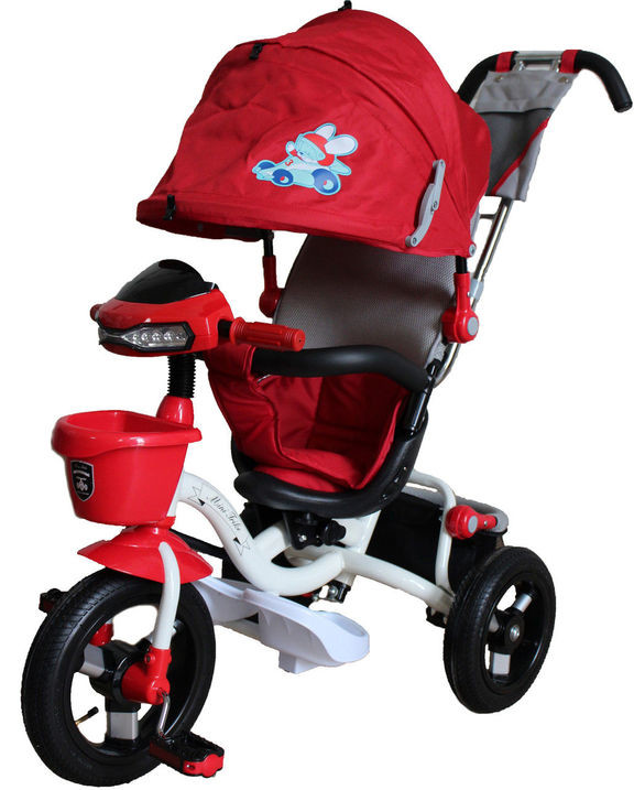 Велосипед детский трехколесный с надувными колесами  Mini Trike красный 2016