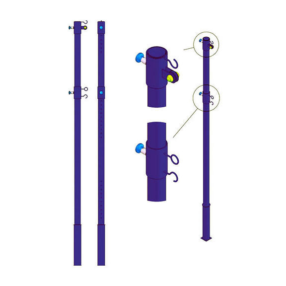 Волейбольный стенд с закладными (съемные) Inter Atletika УТ401