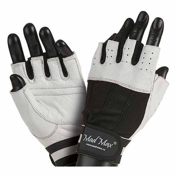 Фитнес-перчатки Mad Max CLASSIC MFG-248  белые S