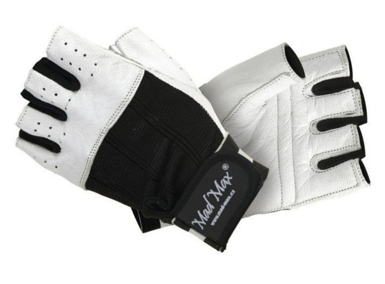 Фитнес-перчатки Mad Max CLASSIC MFG-248  белые S