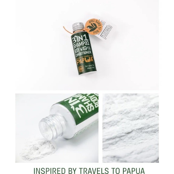 Сухий шампунь-мило-кондиціонер Turbat Papua - 30г/50мл