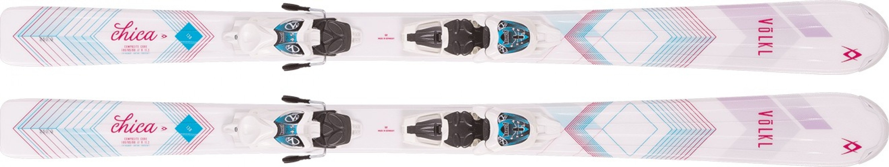 Комплект: лыжи Volkl Chica 3Motion 16/17 + крепление 7.0 3Motion Jr. R Lady