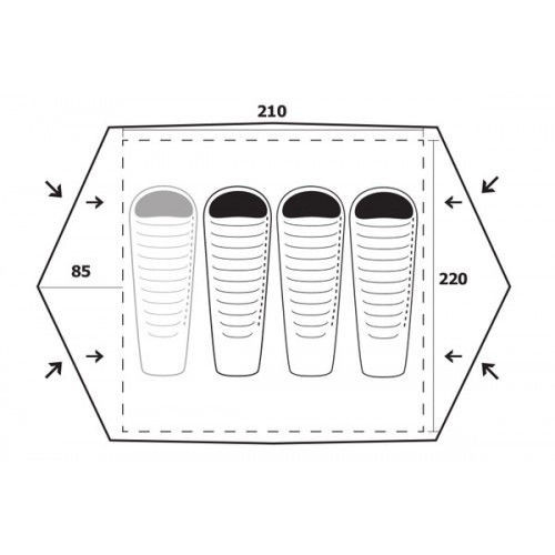 Палатка трехместная Trimm Oregon