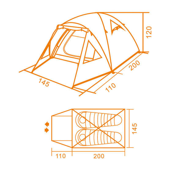 Палатка двухместная КЕМПИНГ Light 2