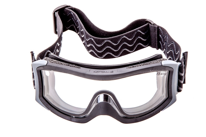 Очки тактические Bolle X1000 черные с двойными прозрачными линзами