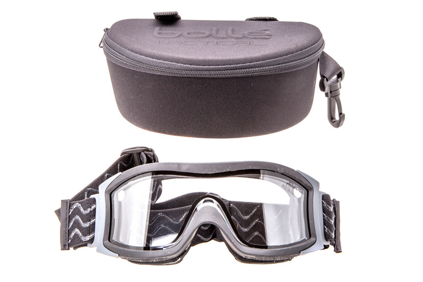 Очки тактические Bolle X1000 черные с двойными прозрачными линзами