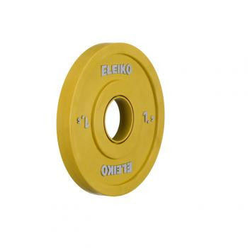 Олимпийский диск ELEIKO 1,5 кг для соревнований по тяжелой атлетике, цветной