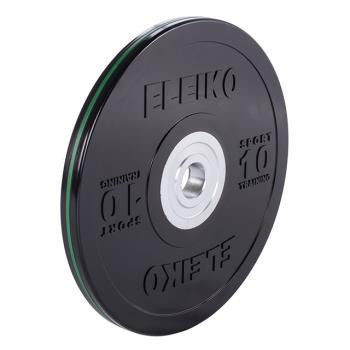 Диск ELEIKO 10 кг для тренувань чорний, каучук