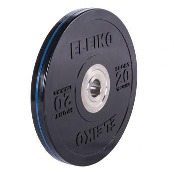 Диск ELEIKO 20 кг для тренировок черный, каучук