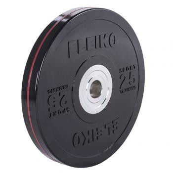 Диск ELEIKO 25 кг для тренувань чорний, каучук