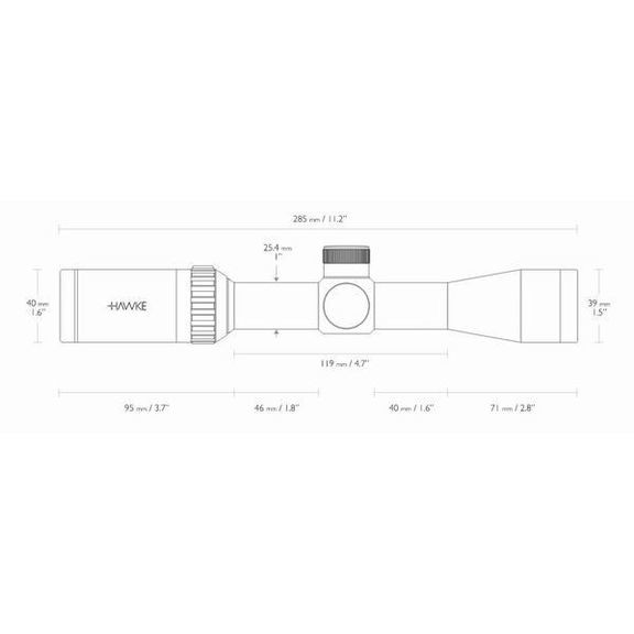Прицел оптический Hawke Vantage IR 2-7x32 (30/30 Centre Cross IR R/G)