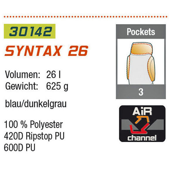 Рюкзак High Peak Syntax 26 (Blue/Dark Grey)