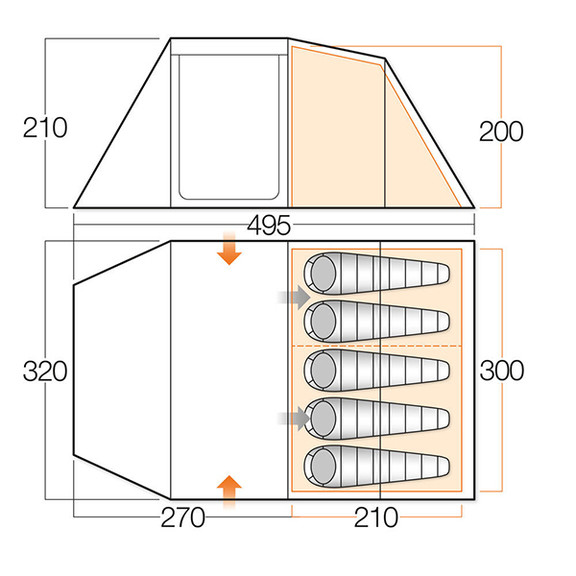 Палатка Vango Drummond 500 Herbal