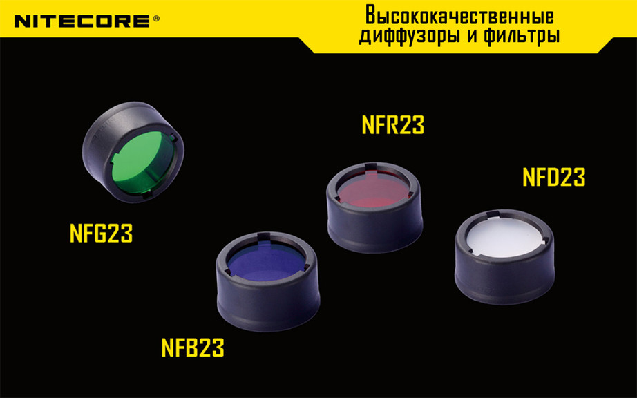 Фільтри для ліхтарів Nitecore NF23 ударостійкі