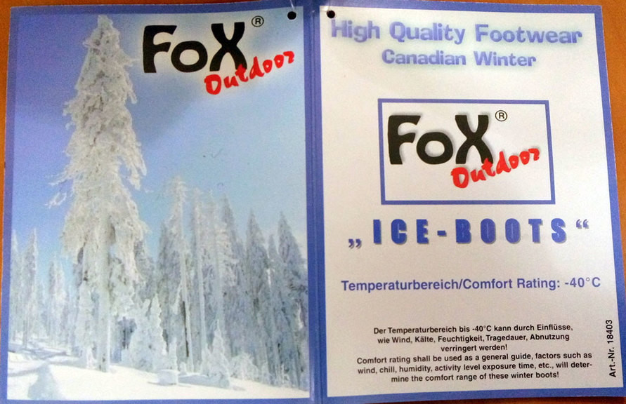Термоботинки Fox Outdoor Fox 40