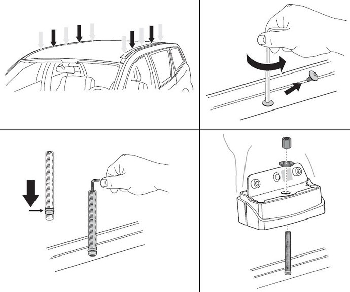 Монтажный комплект Thule 3077 для Ford Territory (mkI) 2003→ (TH 3077)