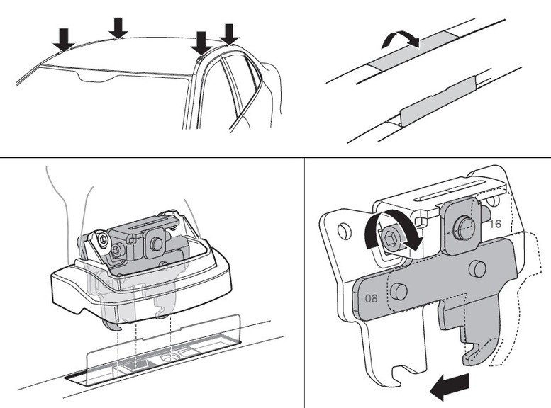 Монтажный комплект Thule 3124 для Opel/Vauzhall Adam (mkI) 2013→ (TH 3124)