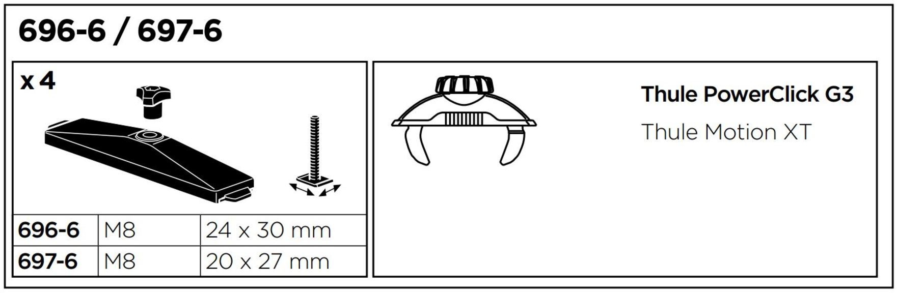 Переходник Thule T-Track Adapter 6976 (TH 6976)