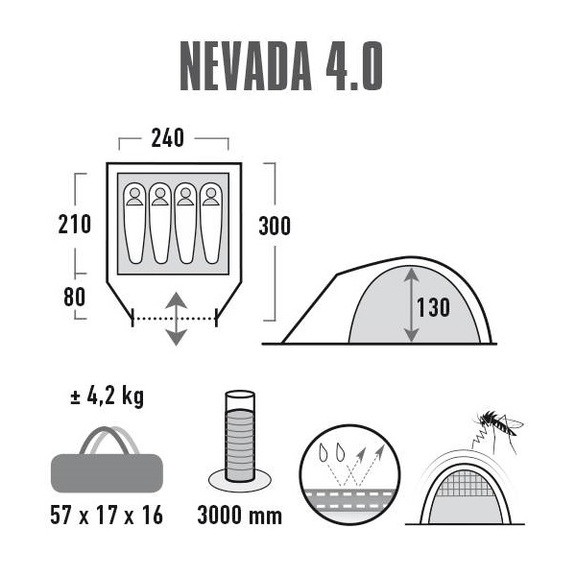 Палатка High Peak Nevada 4.0