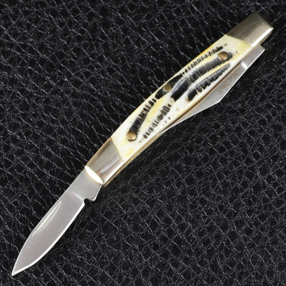 Складной нож Tekut с двумя лезвиями, рукоятка кость 