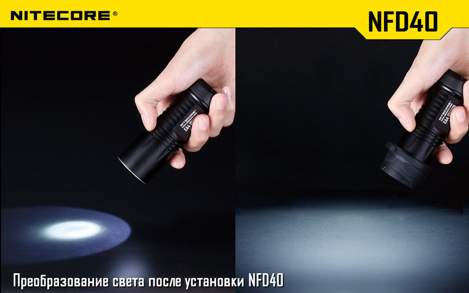 Дифузор фільтр для ліхтарів Nitecore NFB40 (40 мм)