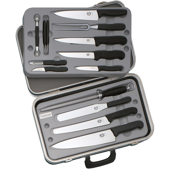 Набір кухонних ножів Victorinox Fibrox (14 предметів) у кейсі