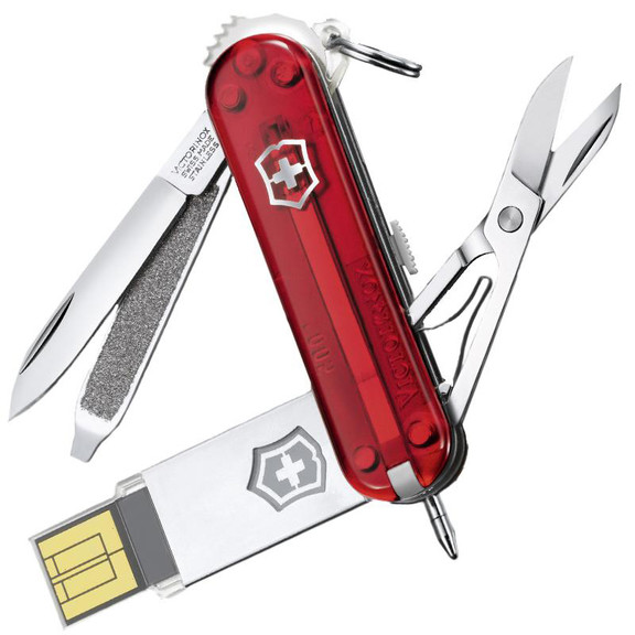 Нож складной, мультитул Victorinox Work (7 функций, USB-флеш (32ГБ))