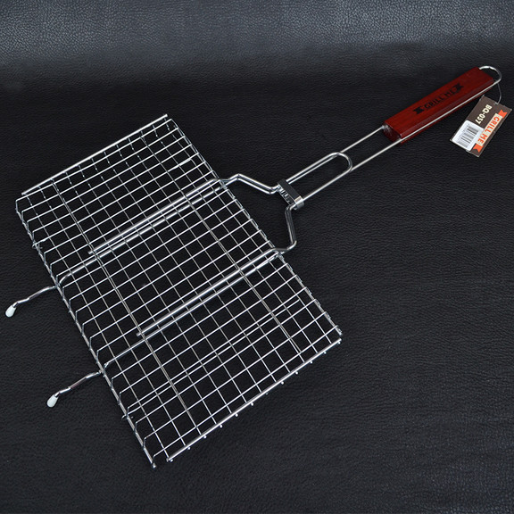 Решетка для гриля двойная Grill Me BQ-037 (35x21 см), хромированная